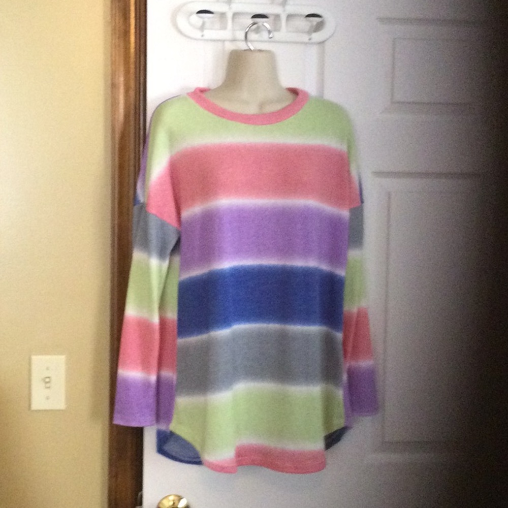 Striped Multicolor Knit Sweater NWOT